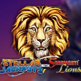 Stellar Jackpots with Serengeti Lions logo by Lightning Box Game at Go4 Casino
